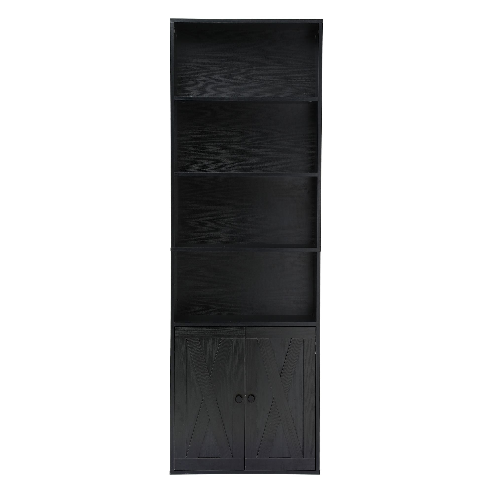 Artiss 6-Tier Bookshelf Display Cabinet Storage Black FUR-Z-BSHELF-6T-BK