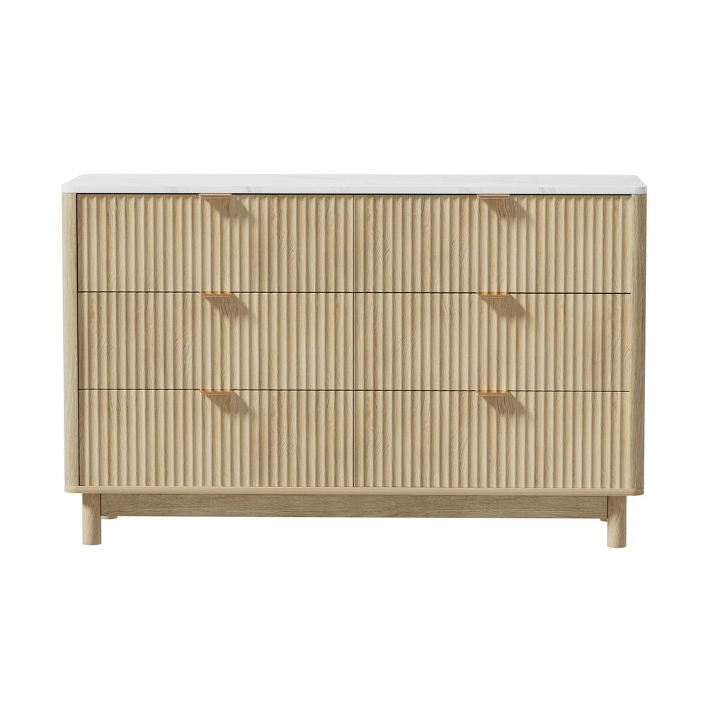 Artiss 6 Chest of Drawers Dresser Table Pine FUR-Z-CDR-01-WD-AB
