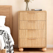 Artiss 4 Chest of Drawers Dresser Tallboy Pine FUR-Z-CDR-03-4D-WD-AB