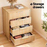 Artiss 4 Chest of Drawers Dresser Tallboy Pine FUR-Z-CDR-03-4D-WD-AB