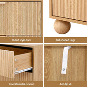 Artiss 4 Chest of Drawers Dresser Tallboy Pine FUR-Z-CDR-03-4D-WD-AB