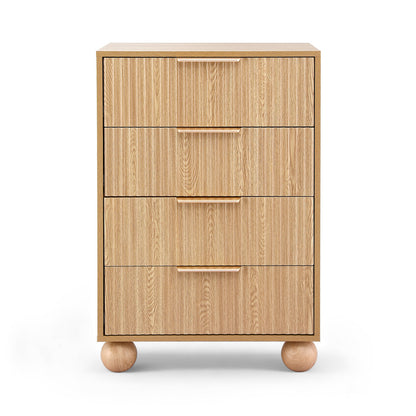 Artiss 4 Chest of Drawers Dresser Tallboy Pine FUR-Z-CDR-03-4D-WD-AB