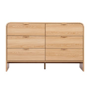 Artiss 6 Chest of Drawers Dresser Cabinet Pine FUR-Z-CDR-05-6D-WD-AB