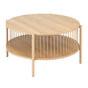 Artiss Coffee Table 2-Tier Round Wood FUR-Z-COF-02-WD