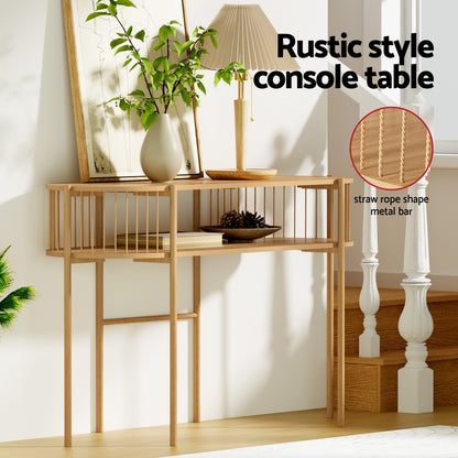 Artiss Console Table 124CM Pine FUR-Z-CST-01-WD