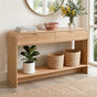 Artiss Console Table Hallway Entryway Storage Drawer Shelf Curved Edge 120CM Pine FUR-Z-CST-03-WD