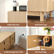 Artiss TV Unit Entertainment Unit Storage Cabinet 180cm Pine FUR-Z-CT02-TV180-WD-AB