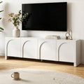 Artiss TV Unit Entertainment Unit Storage Cabinet Adjustable Shelf 180cm White FUR-Z-CT04-TV180-WH-AB