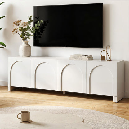 Artiss TV Unit Entertainment Unit Storage Cabinet Adjustable Shelf 180cm White FUR-Z-CT04-TV180-WH-AB