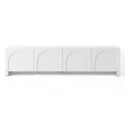 Artiss TV Unit Entertainment Unit Storage Cabinet Adjustable Shelf 180cm White FUR-Z-CT04-TV180-WH-AB