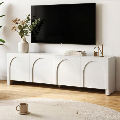 Artiss TV Unit Entertainment Unit Storage Cabinet Adjustable Shelf 180cm White FUR-Z-CT04-TV180-WH-AB