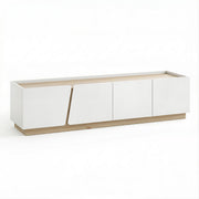 Artiss 180cm TV Unit Storage Cabinet Living Room White & Pine FUR-Z-CT05-TV180-GY-AB