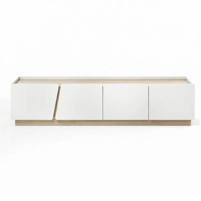 Artiss 180cm TV Unit Storage Cabinet Living Room White & Pine FUR-Z-CT05-TV180-GY-AB
