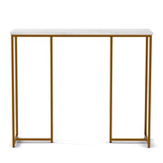 Artiss Console Table Marble Effect White&Gold FUR-Z-IND-DESK-MB-GD