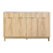 Artiss Buffet Sideboard Cabinet Kitchen Storage Cupboard Marble 2 Drawers Pine