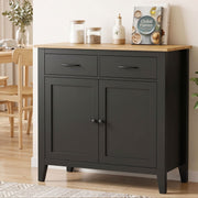 Artiss Buffet Sideboard Cabinet Kitchen Storage Cupboard Pantry 2 Drawers Black