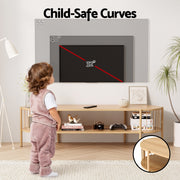 Artiss TV Unit Entertainment Unit Storage Shelf 148cm Pine FUR-Z-TV144-WD