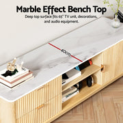 Artiss TV Unit Entertainment Unit Storage Drawer Shelf 150cm Pine FUR-Z-TV150-WHWD-AB