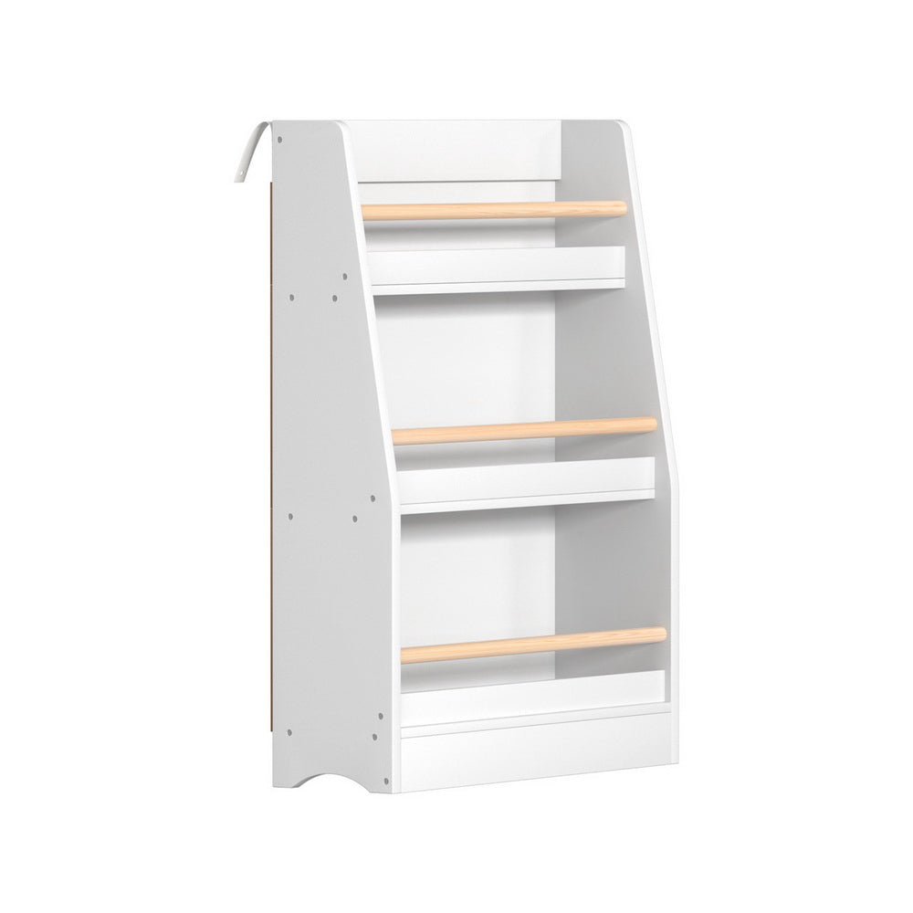 Keezi Kids Bookshelf 3 Tiers Storage Children Bookcase Organiser Display Shelf FURNI-B-BOOK-3T-WH