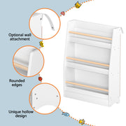 Keezi Kids Bookshelf 3 Tiers Storage Children Bookcase Organiser Display Shelf FURNI-B-BOOK-3T-WH