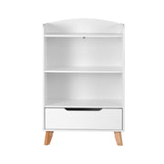 Keezi Kids Bookshelf 3 Tiers Storage Children Bookcase Toys Organiser Drawer FURNI-B-BOOK-DRAWER-WH