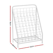 Keezi 6 Tiers Kids Bookshelf Magazine Rack Children Bookcase Organiser Foldable FURNI-B-BOOK-METAL-WH