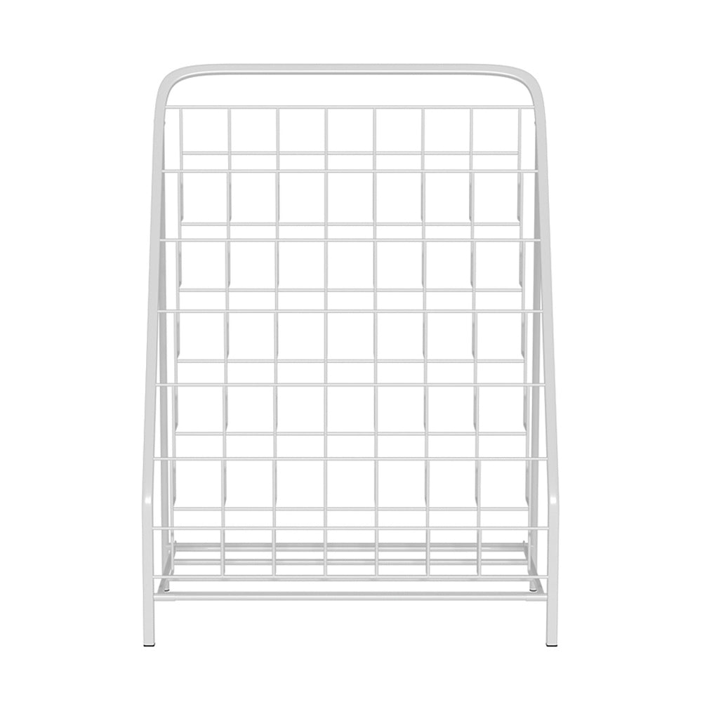 Keezi 6 Tiers Kids Bookshelf Magazine Rack Children Bookcase Organiser Foldable FURNI-B-BOOK-METAL-WH