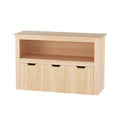 Keezi Kids Bookshelf 3 Drawers Storage Children Bookcase Toy Organiser Display Wooden FURNI-B-BOOK-STORAGE-WD