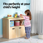 Keezi Kids Bookshelf 3 Drawers Storage Children Bookcase Toy Organiser Display Wooden FURNI-B-BOOK-STORAGE-WD