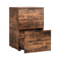 Artiss Filing Cabinet Files Storage Office Shelves File Organiser Rustic Brown 2 Drawer FURNI-B-CAB-2T-RW
