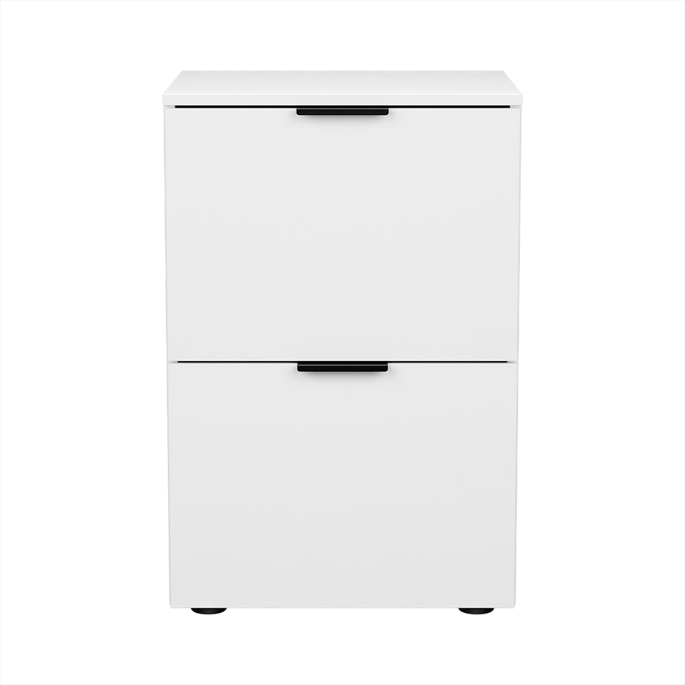 Artiss Filing Cabinet Files Storage Office Shelves File Organiser White 2 Drawer FURNI-B-CAB-2T-WH