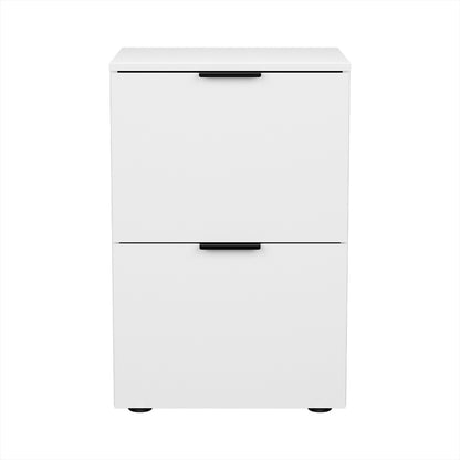 Artiss Filing Cabinet Files Storage Office Shelves File Organiser White 2 Drawer FURNI-B-CAB-2T-WH