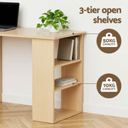 Artiss Computer Desk Drawer Shelf Oak White 120CM