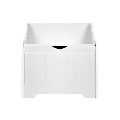 Keezi Kids Toy Box Chest Children Storage Clothes Toys Organiser Square FURNI-B-TOY-SQUARE-WH