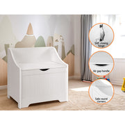 Keezi Kids Toy Box Chest Children Storage Clothes Toys Organiser Square FURNI-B-TOY-SQUARE-WH