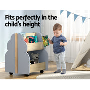 Keezi Kids Toy Box Bookshelf Storage Bookcase Organiser Display Shelf FURNI-B-TOY-TREE-GR