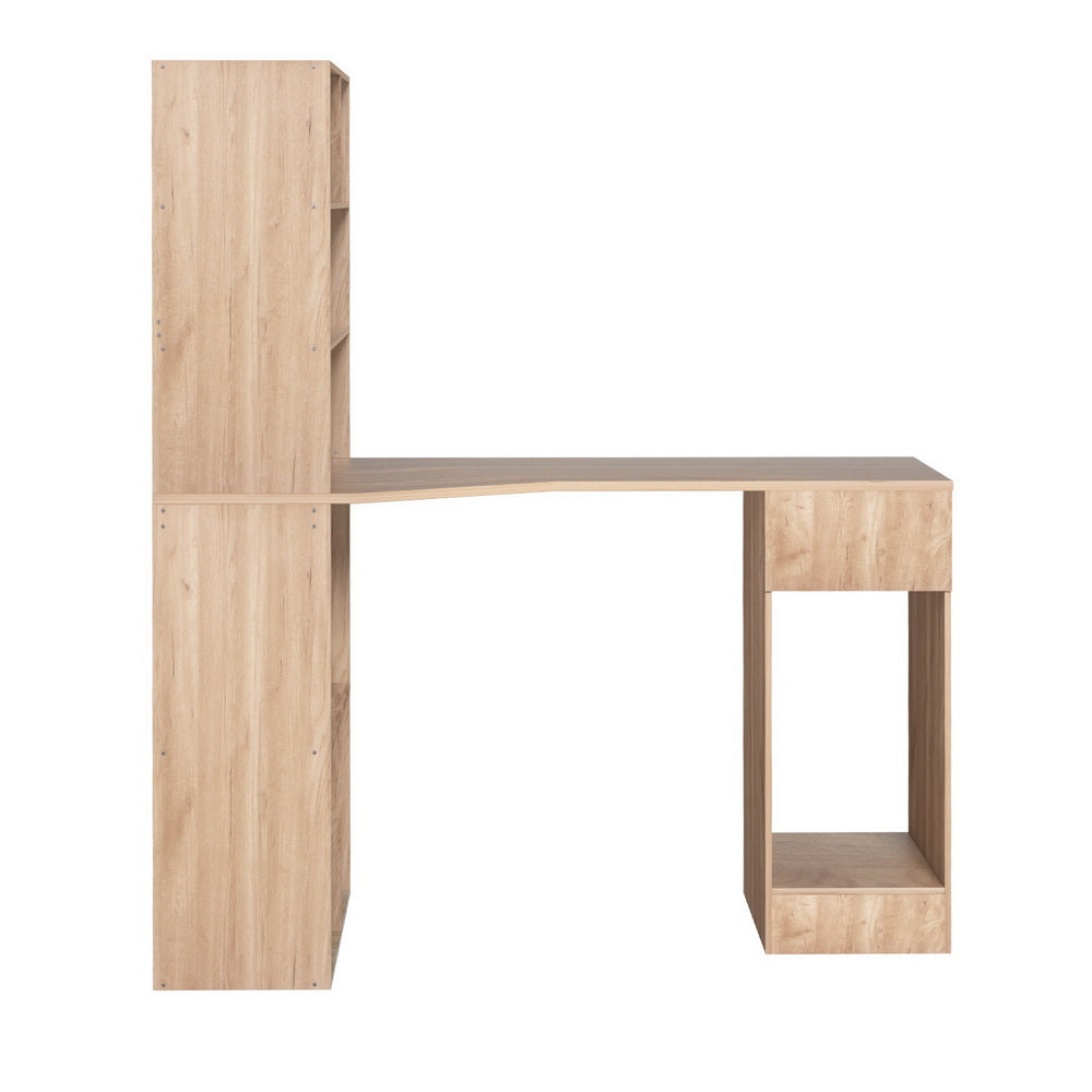 Artiss Computer Desk Bookshelf Drawer Cabinet Oak 120CM FURNI-B-WM120-WD-AB