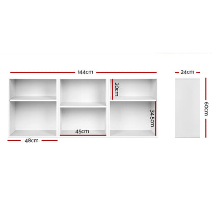 Artiss Bookshelf Set of 3 - VENA White FURNI-BOOK-3PC