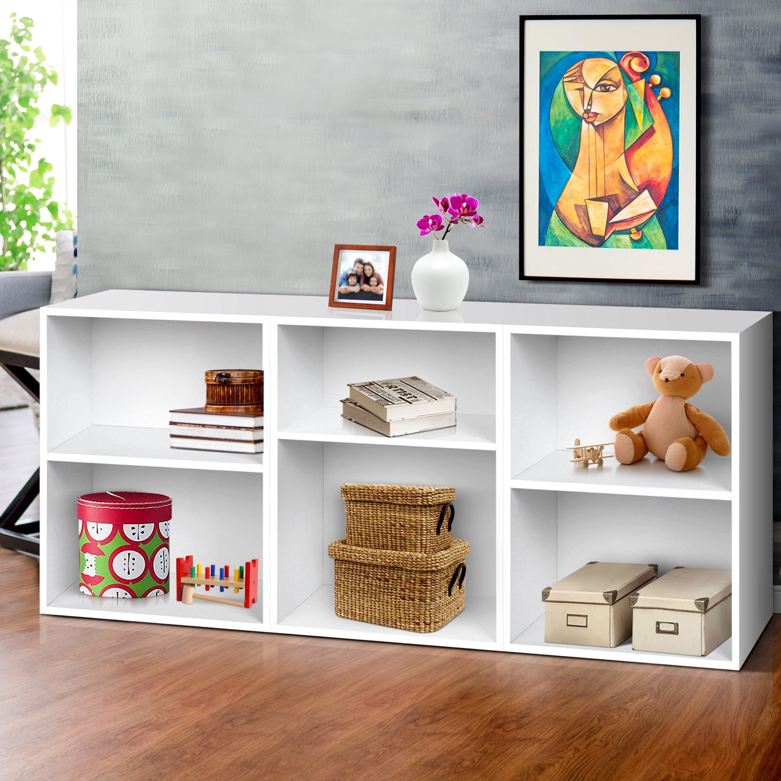 Artiss Bookshelf Set of 3 - VENA White FURNI-BOOK-3PC