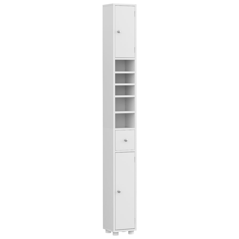 Artiss Bathroom Storage Cabinet 180cm Tall Slim Floor Cupboard Toilet Narrow Linen Tower FURNI-C-BATH-TB01-WH