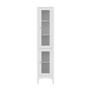 Artiss Bathroom Storage Cabinet 160cm Tall Slim Floor Cupboard Toilet Glass Door White FURNI-C-BATH-TB02-WH