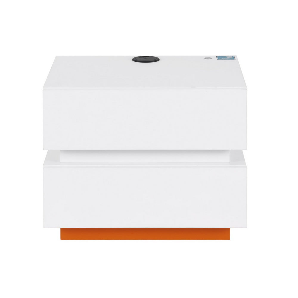 Artiss Smart Bedside Table LED Wireless Charging Ada FURNI-C-BS-LED-01-WH