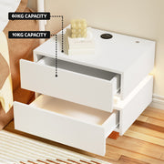 Artiss Smart Bedside Table LED Wireless Charging Ada FURNI-C-BS-LED-01-WH