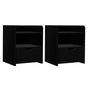 Artiss 2X Bedside Table 1 Drawer with Shelf - FARA Black FURNI-C-BS-TOGO-BKX2