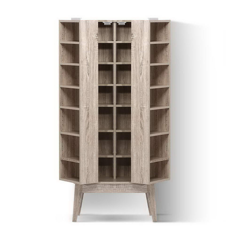 Artiss Bookshelf CD Storage Rack - BERG Oak FURNI-C-CD-NEW02-WD-AB