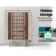 Artiss Bookshelf CD Storage Rack - BERG Oak FURNI-C-CD-NEW02-WD-AB