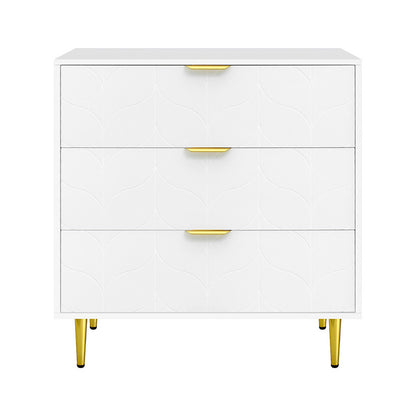Artiss 3 Chest of Drawers Lowboy Cabinet White FURNI-C-CDR-03-WH-AB
