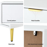 Artiss 3 Chest of Drawers Lowboy Cabinet White FURNI-C-CDR-03-WH-AB