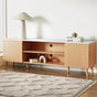 Artiss TV Cabinet Entertainment Unit Stand 180CM Pine White FURNI-C-CT04-TV180-WDWH-AB