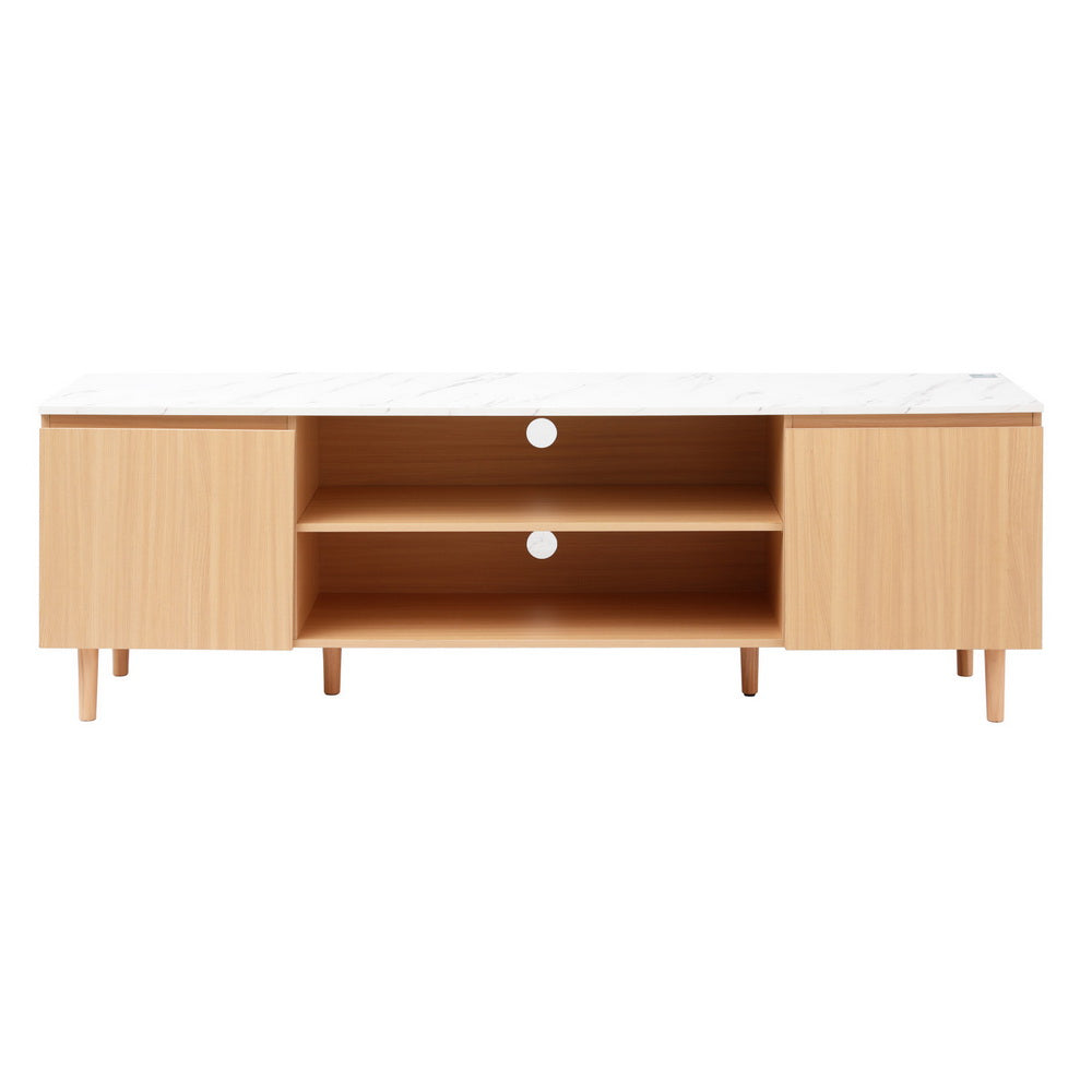 Artiss TV Cabinet Entertainment Unit Stand 180CM Pine White FURNI-C-CT04-TV180-WDWH-AB